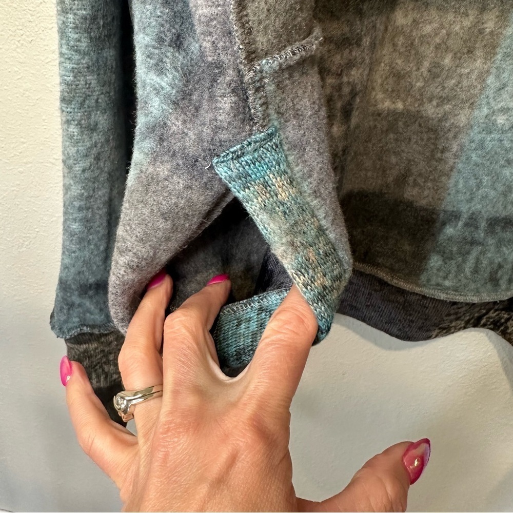 BiBi Dropped Shoulder Plaid Hooded Pullover - Picture 10 of 15